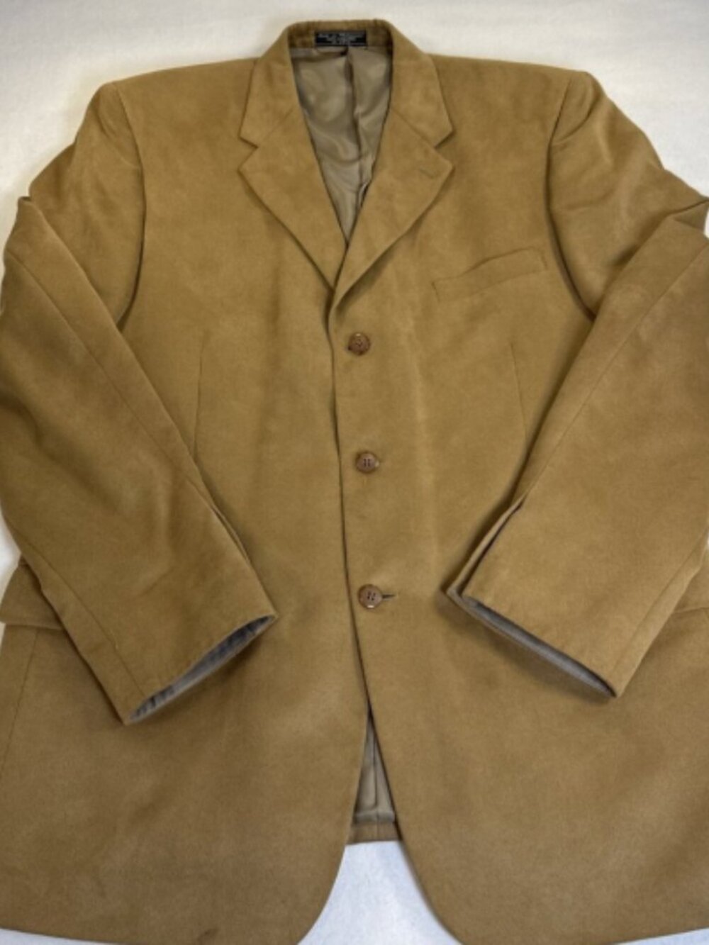 Bert Pulitzer Men Supra Suede Blazer Sport Jacket Size 46L‎ Brown